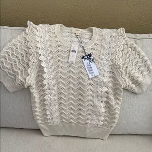Women's Cream Kachel Anthropologie Sweater NWT